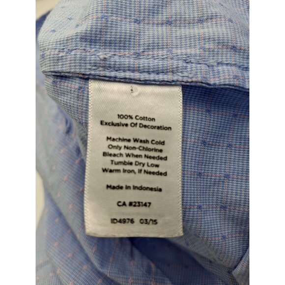 Talbots Womens Blue Button-Down Long Sleeve Blouse Size M - Picture 12 of 13